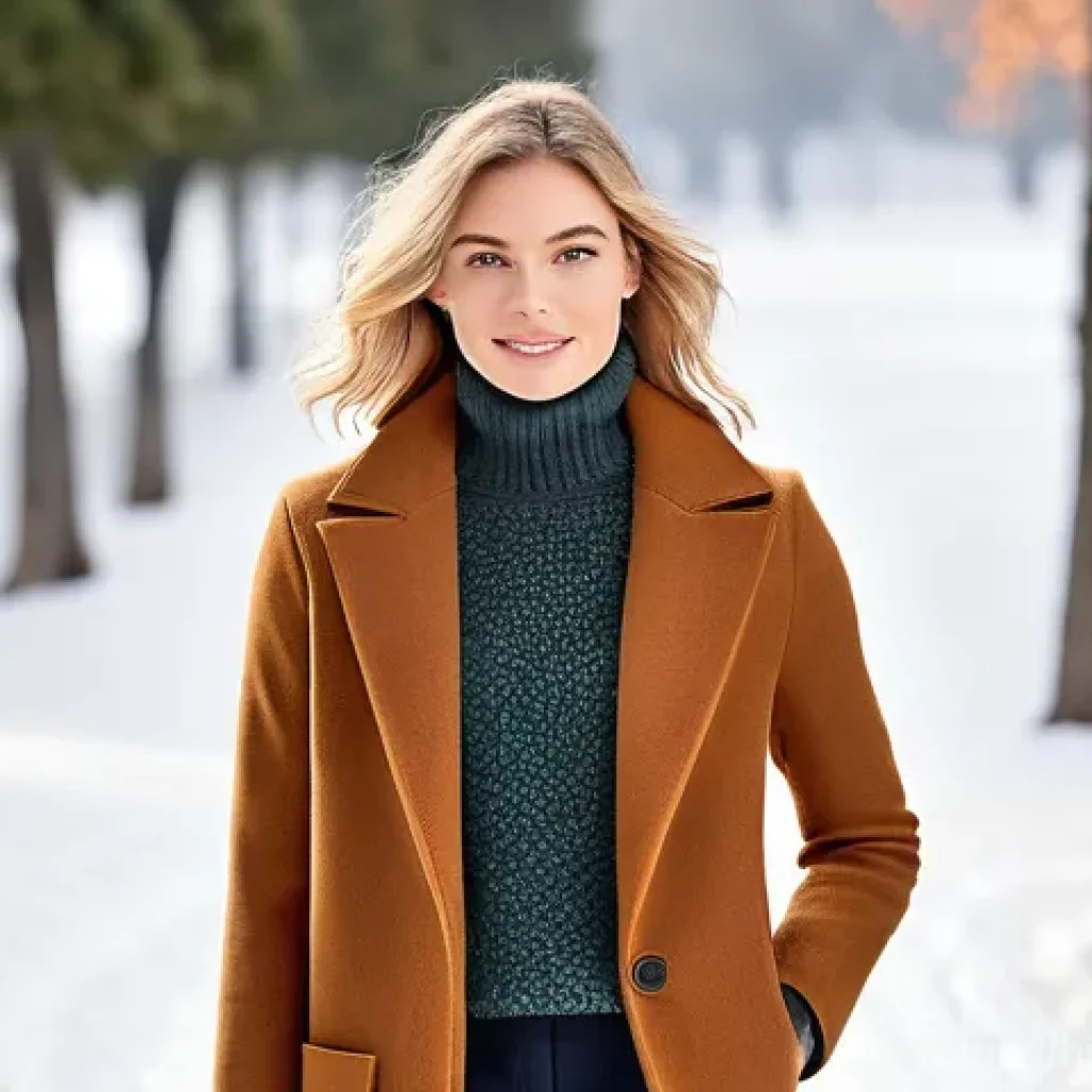 최고의 방한 용품 세트 추천 - **Merino Wool & Stylish Layering for a Winter Stroll:**
    A sophisticated adult (gender-neutral, e...