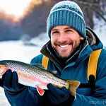 동계 낚시 장갑 추천 - **Prompt 1: Successful Winter Angler**
    "A male angler, mid-30s, bundled in warm, high-quality wi...