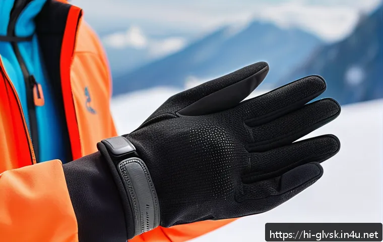 고기능성 방한 장갑 TOP 5 - A close-up image of a pair of elegant thermal gloves designed for extreme winter conditions, showcas...
